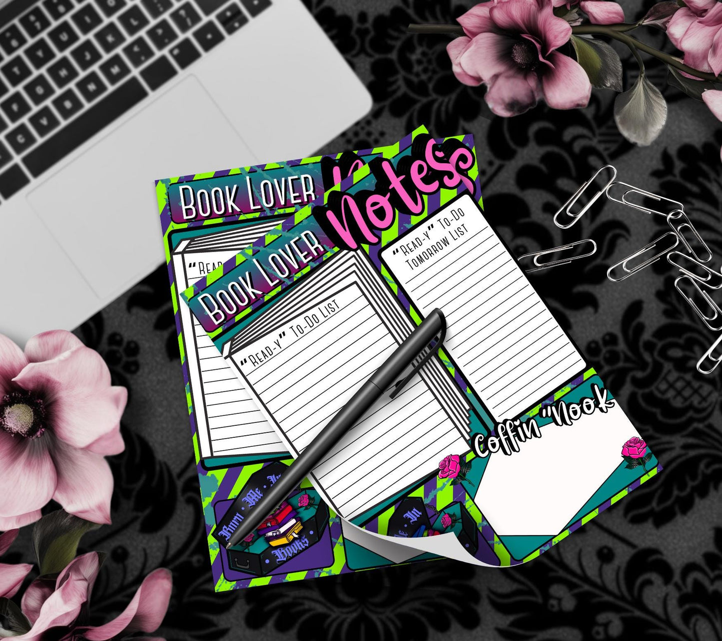 Dark Academia Notepad: Book Lover To-Do Lists, Coffin Nook - 50 Sheets