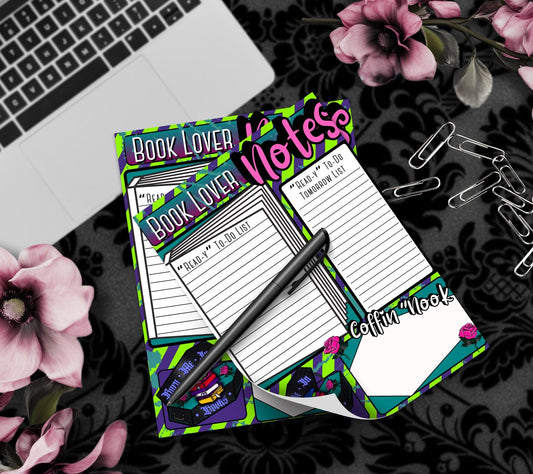 Dark Academia Notepad: Book Lover To-Do Lists, Coffin Nook - 50 Sheets