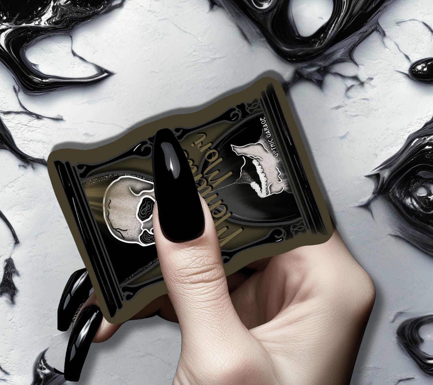 Memento Mori - Fridge Magnet—Gothic Skull Hourglass for the Perfect Manta Addition of “Life is Short, so Decorate Dangerously”