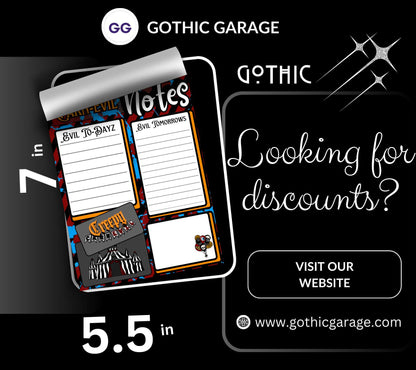 Carn-Evil Notes Tear-Off Notepad – 50 Sheets of Creepy Carnival-Themed To-Do Lists for Spooky Planners & Horror Fans