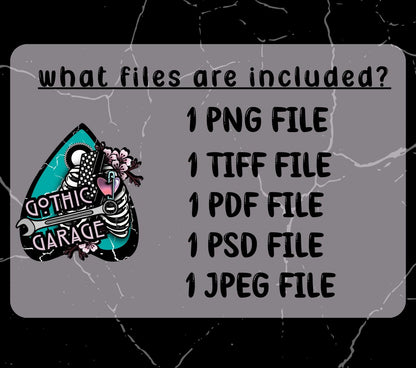 Romantic Goth Clipart Pack – 9 Green & Black Spooky Love Designs for Stickers, Crafts and Printing