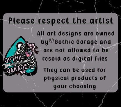 Goth Bridesmaid PNG – Gothic Wedding Party Digital Design, Skeleton Hand Clipart, Purple Rose Art File