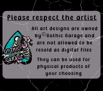 Goth Bride PNG – Gothic Wedding T-Shirt Design, Skeleton Hand Clipart, Purple Rose Digital Art File
