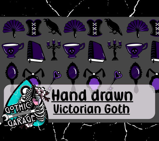 Victorian Gothic Clipart Pack – 9 Elegant Dark Academia Digital Graphics for Crafts & Design