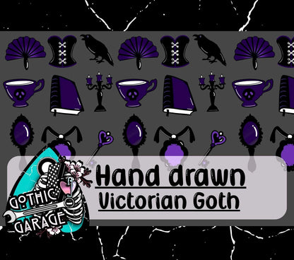 Victorian Gothic Clipart Pack – 9 Elegant Dark Academia Digital Graphics for Crafts & Design
