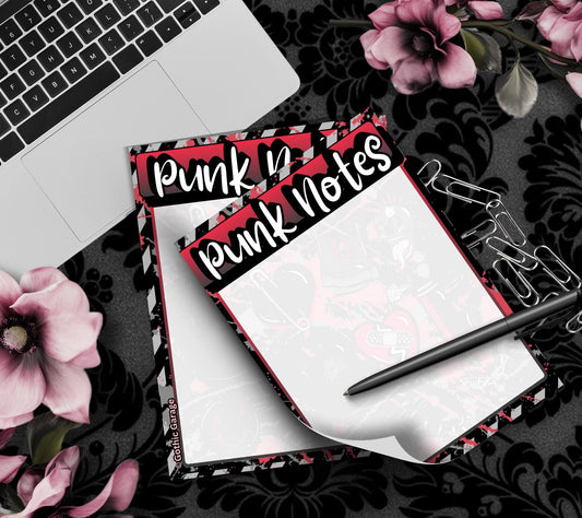 Punk Notes Notepad: Grunge Alt Stationery for Rebels - 50 Tear-Off Sheets