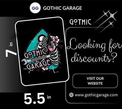 Gothic Study Tracker Notepad – Cute Pastel Skull Planner for Students & Procrastinators