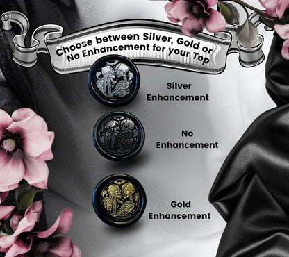 Skeleton Lovers Wax Seal – Gothic Black, Silver or Gold Adhesive Stamp for Letters, Journals & Gifts