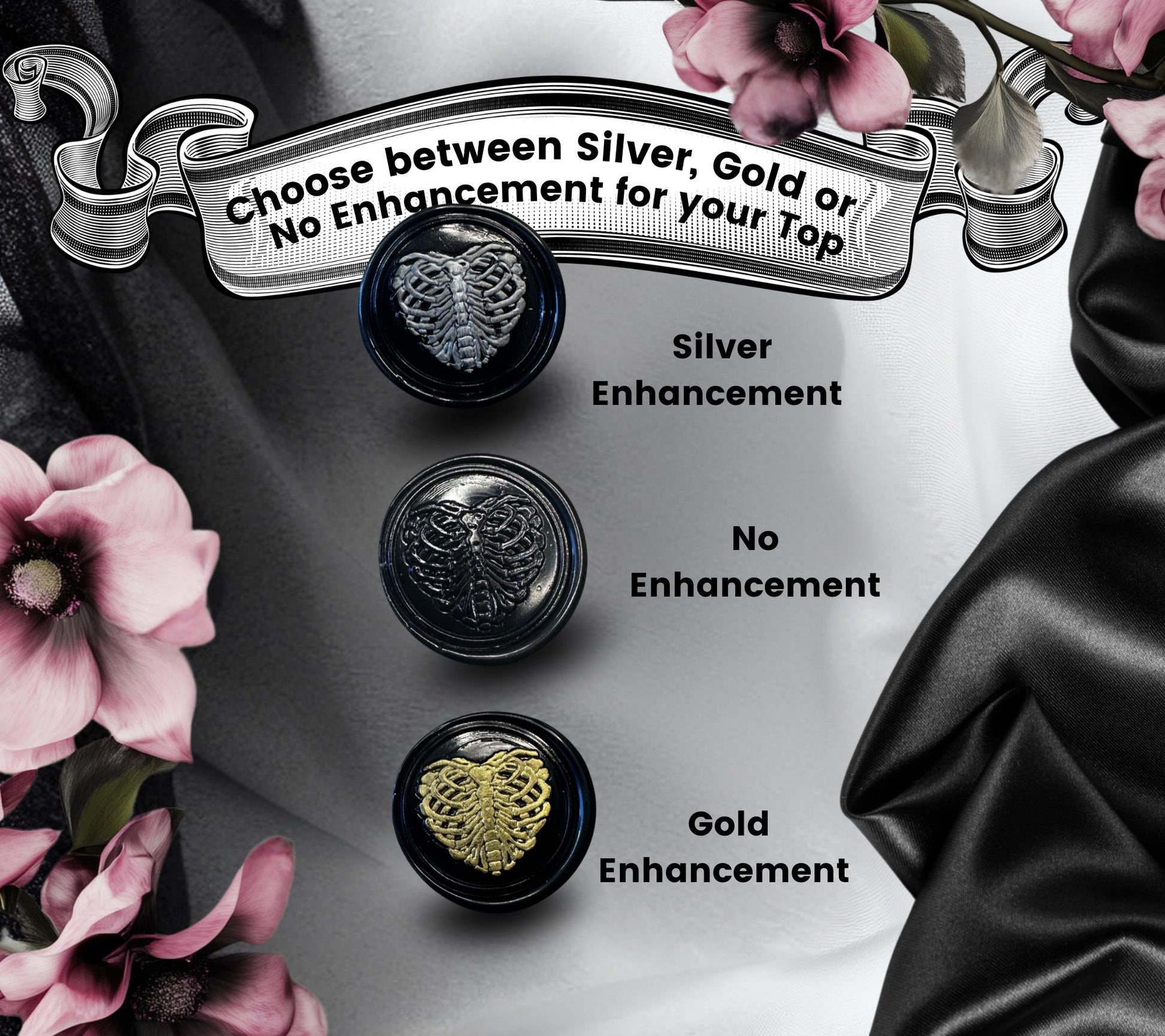 Gothic Ribcage Wax Seal – Dark Anatomical Wax Seal Stickers for Invitations, Stationery & Journals