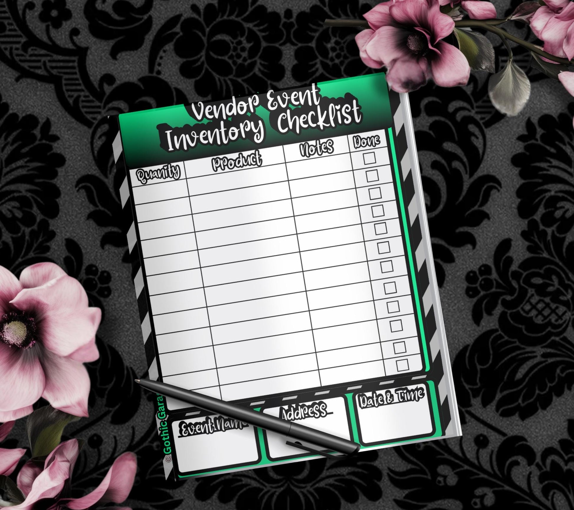 Vendor Event Inventory Checklist Notepad – Organization Pad for Craft Fairs, Markets & Vendor Booths