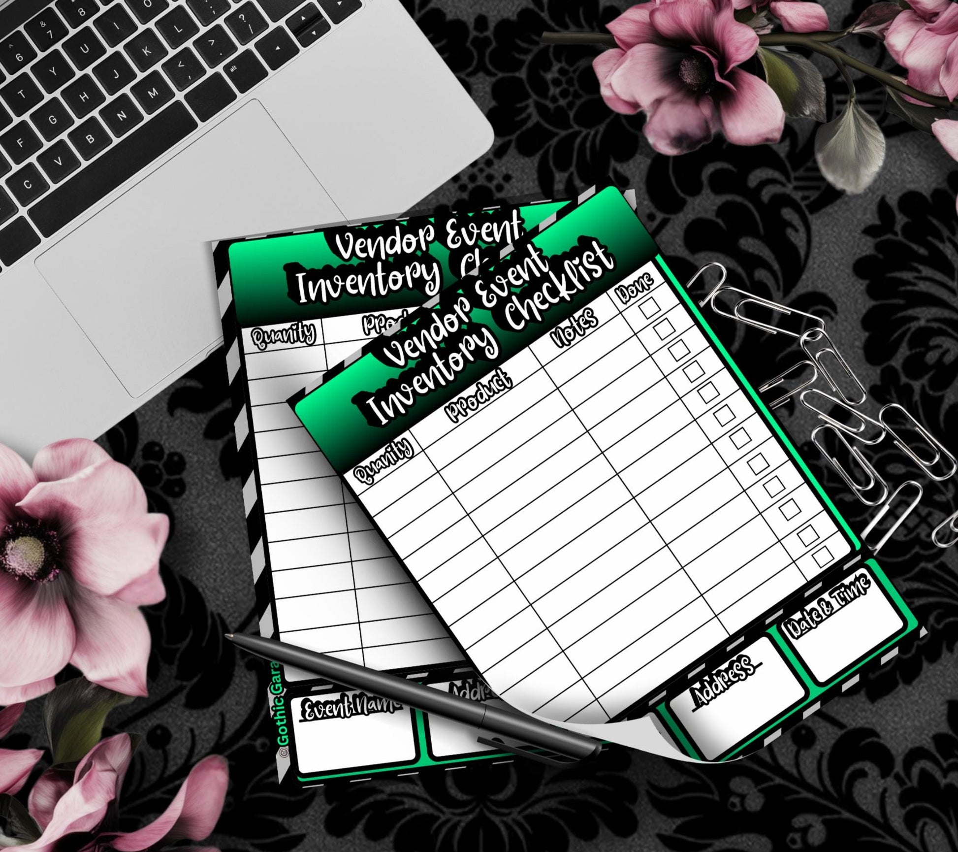 Vendor Event Inventory Checklist Notepad – Organization Pad for Craft Fairs, Markets & Vendor Booths