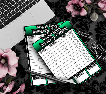 Vendor Event Inventory Checklist Notepad – Organization Pad for Craft Fairs, Markets & Vendor Booths