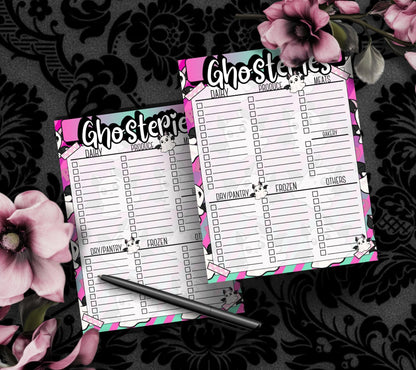 Ghosteries Spooky Grocery List Notepad: Gothic Shopping Checklist
