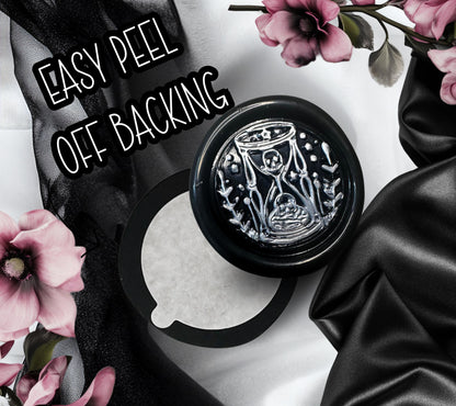 Memento Mori Gothic Wax Seal – Hand Poured Adhesive Seals for Invitations, Journals & Gifts