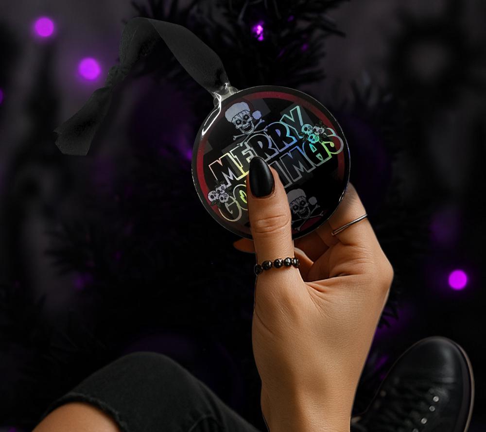 Merry Gothmas Ornament – Gothic Christmas Tree Decor for Alt Holiday Lovers and Horror Fans