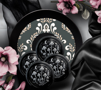 Mini Mushroom Wax Seal – Gothic Soy Wax Stickers for Invitations, Journals & Gifts