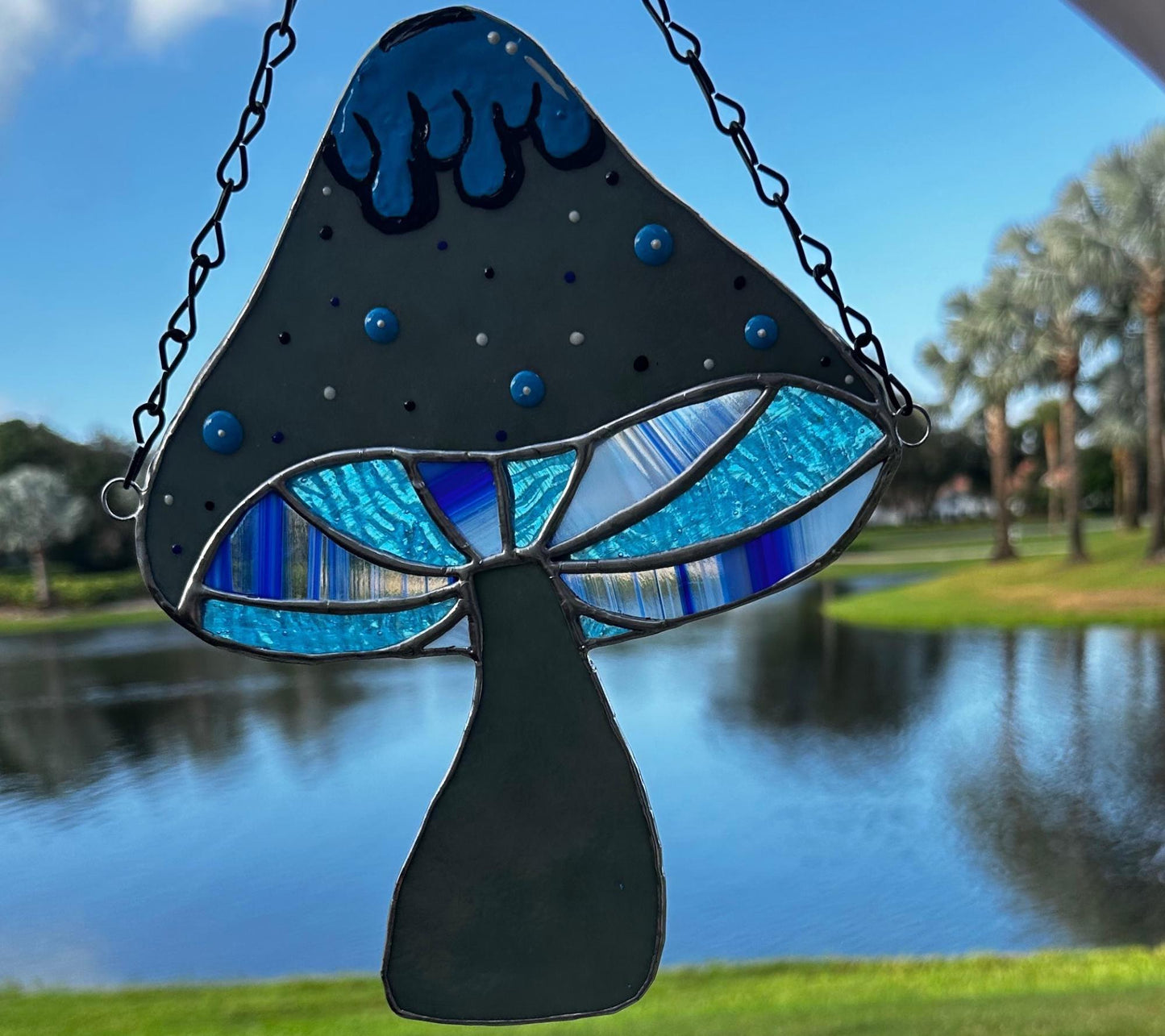 Custom Gothic Stained Glass Commission – Handmade Dark Art Window Hanging