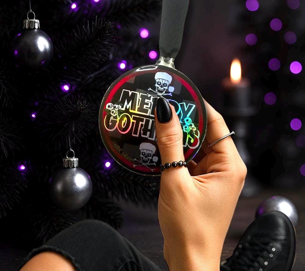 Merry Gothmas Ornament – Gothic Christmas Tree Decor for Alt Holiday Lovers and Horror Fans