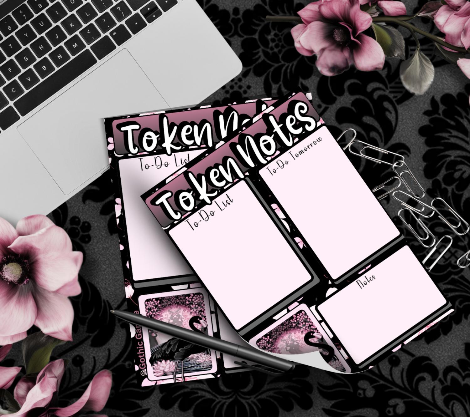 Gothic Black Flamingo Notepad – To-Do List & Alternative Stationery
