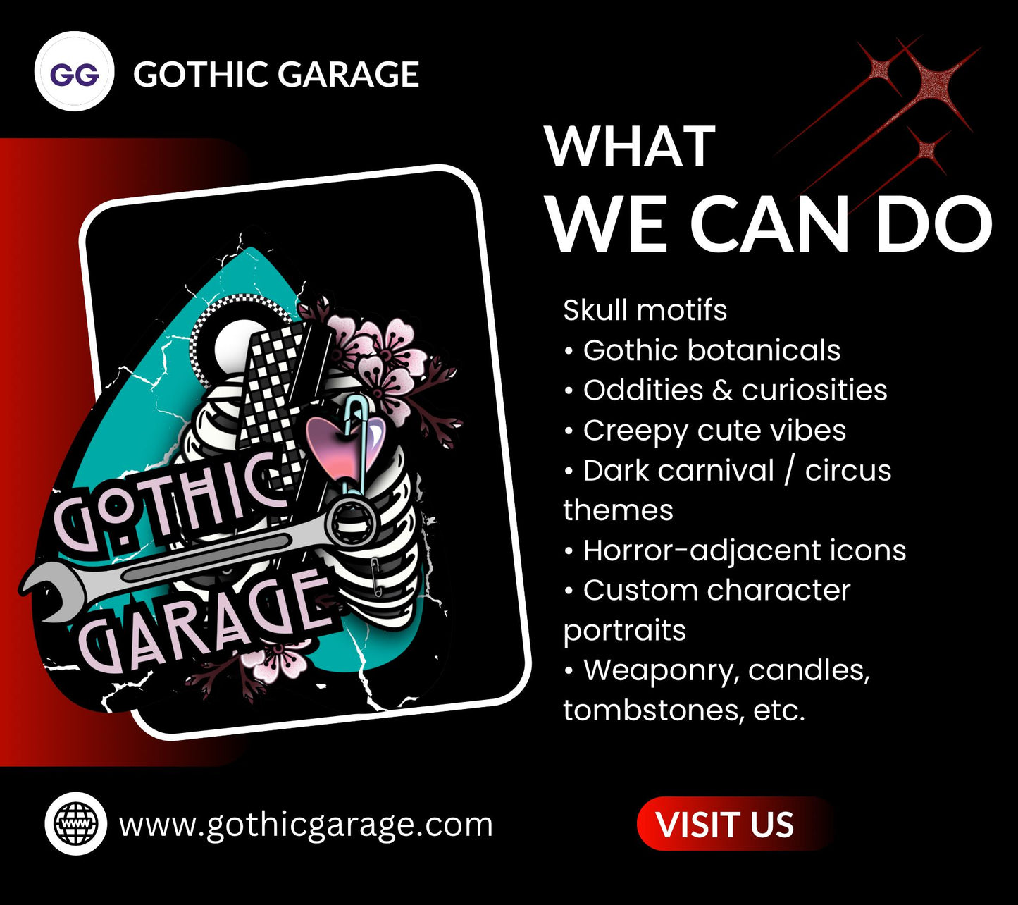 Custom Gothic Stained Glass Commission – Handmade Dark Art Window Hanging