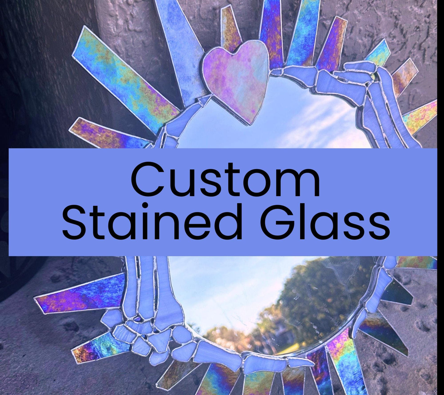Custom Gothic Stained Glass Commission – Handmade Dark Art Window Hanging