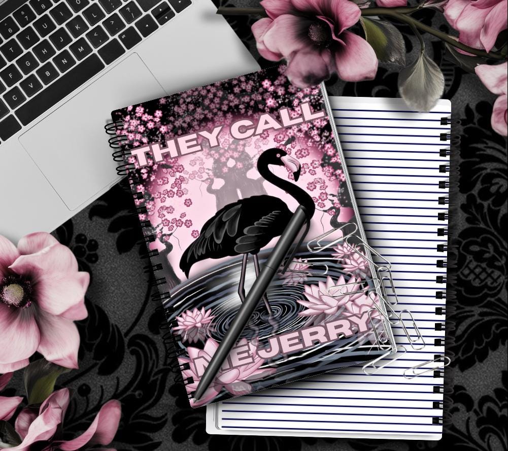 Black Flamingo Gift Box – Goth Stationery Set, "They Call Me Jerry" Edition