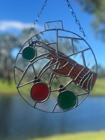 Horror Glove Christmas Ornament – Stained Glass Holiday Suncatcher