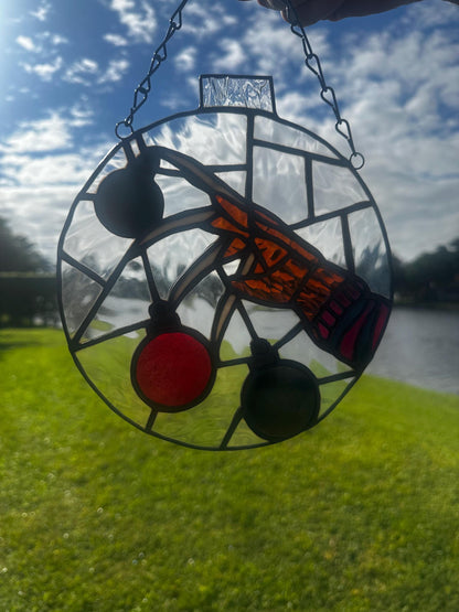 Horror Glove Christmas Ornament – Stained Glass Holiday Suncatcher