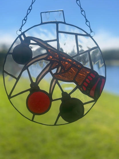 Horror Glove Christmas Ornament – Stained Glass Holiday Suncatcher