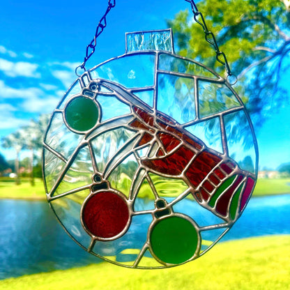 Horror Glove Christmas Ornament – Stained Glass Holiday Suncatcher
