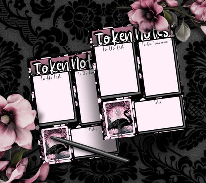 Gothic Black Flamingo Notepad – To-Do List & Alternative Stationery