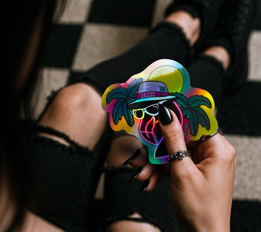 Jerry Flamingo Waterproof Sticker – Beach Goth Vinyl Decal