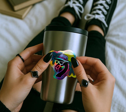 Jerry Flamingo Waterproof Sticker – Beach Goth Vinyl Decal