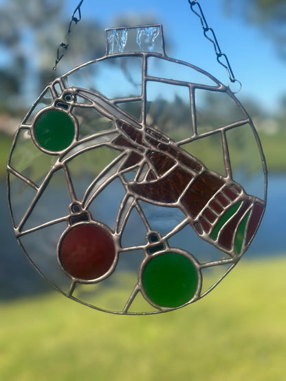 Horror Glove Christmas Ornament – Stained Glass Holiday Suncatcher