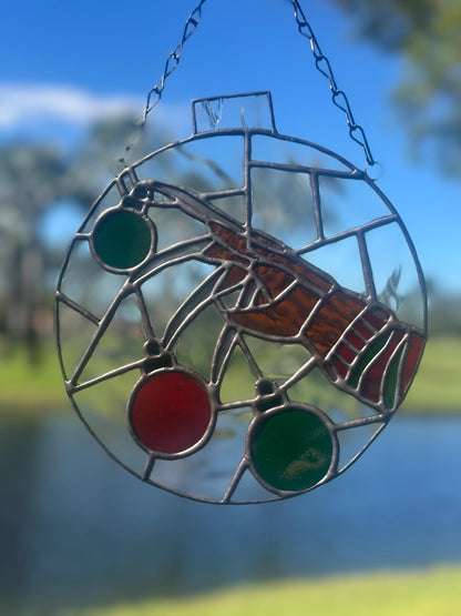 Horror Glove Christmas Ornament – Stained Glass Holiday Suncatcher