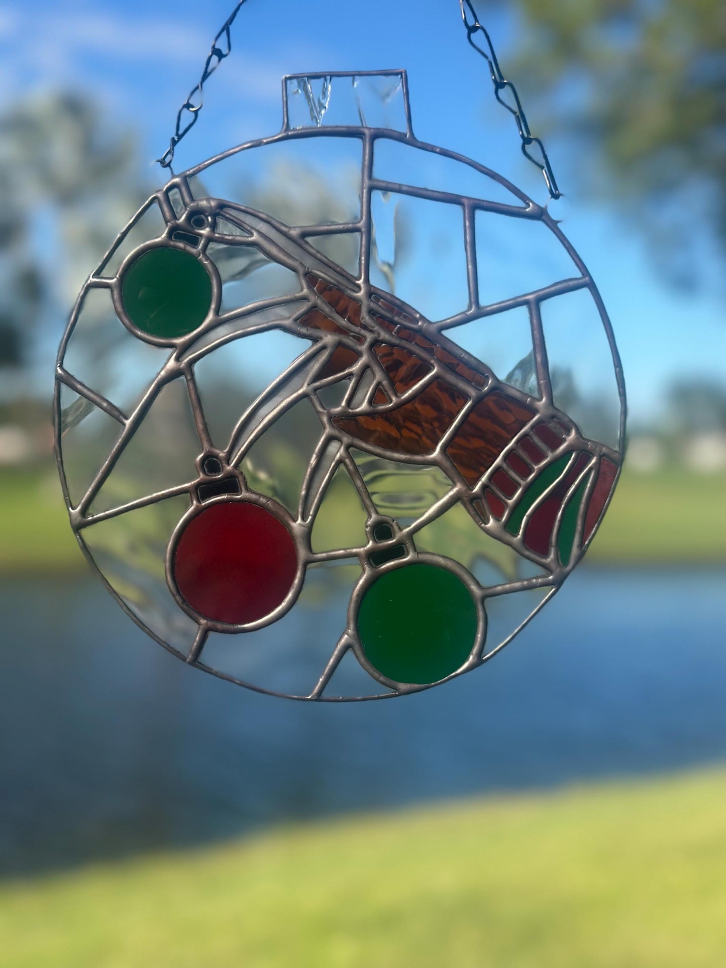 Horror Glove Christmas Ornament – Stained Glass Holiday Suncatcher