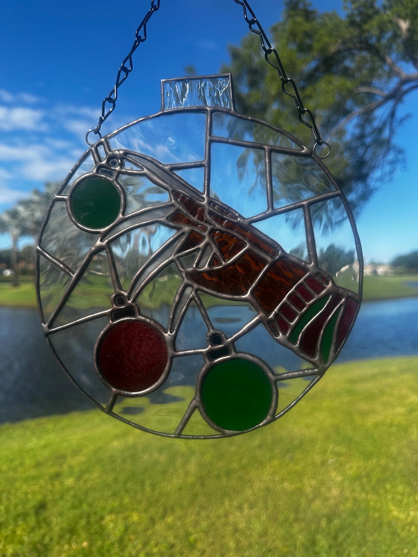 Horror Glove Christmas Ornament – Stained Glass Holiday Suncatcher