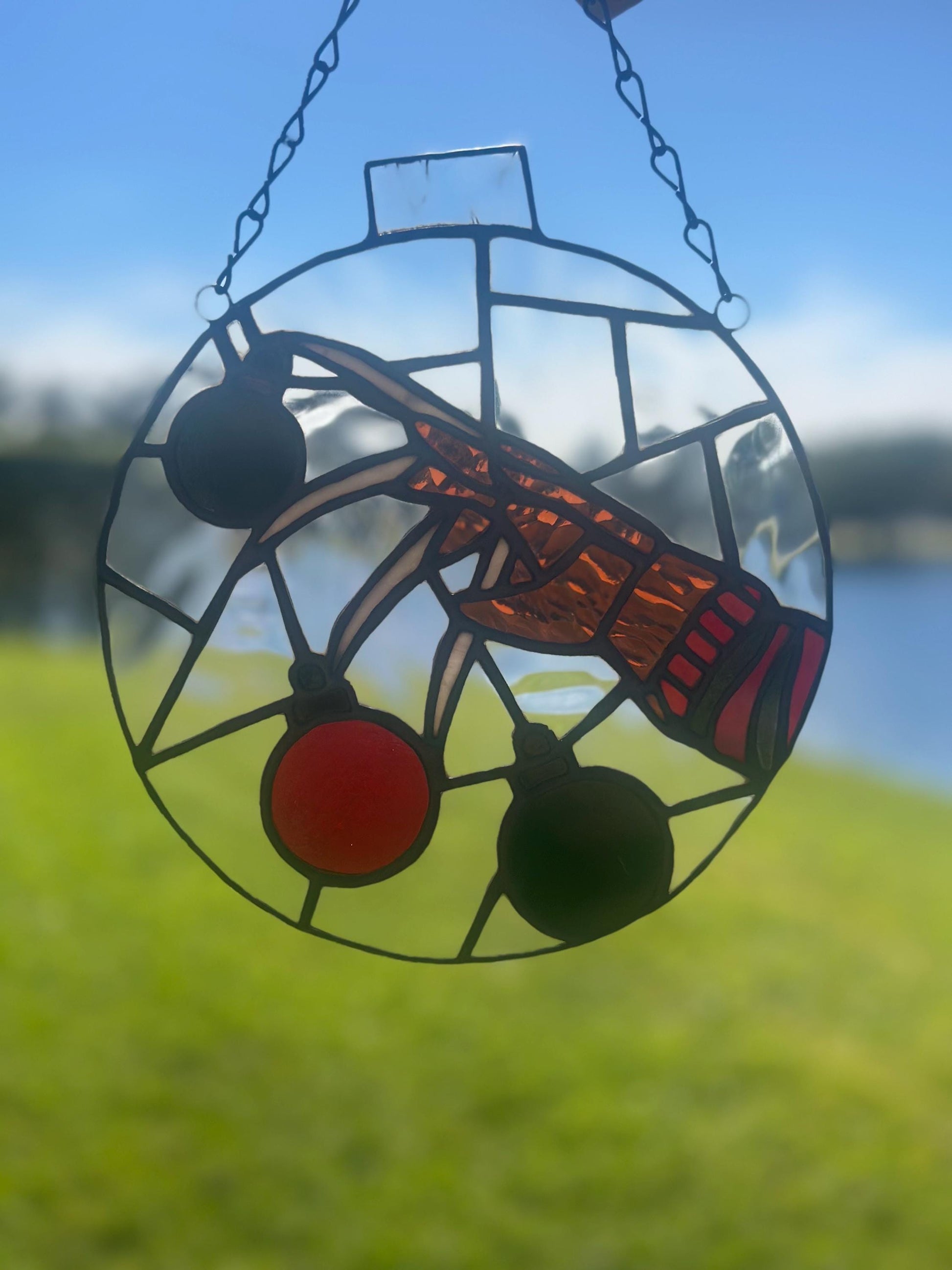 Horror Glove Christmas Ornament – Stained Glass Holiday Suncatcher