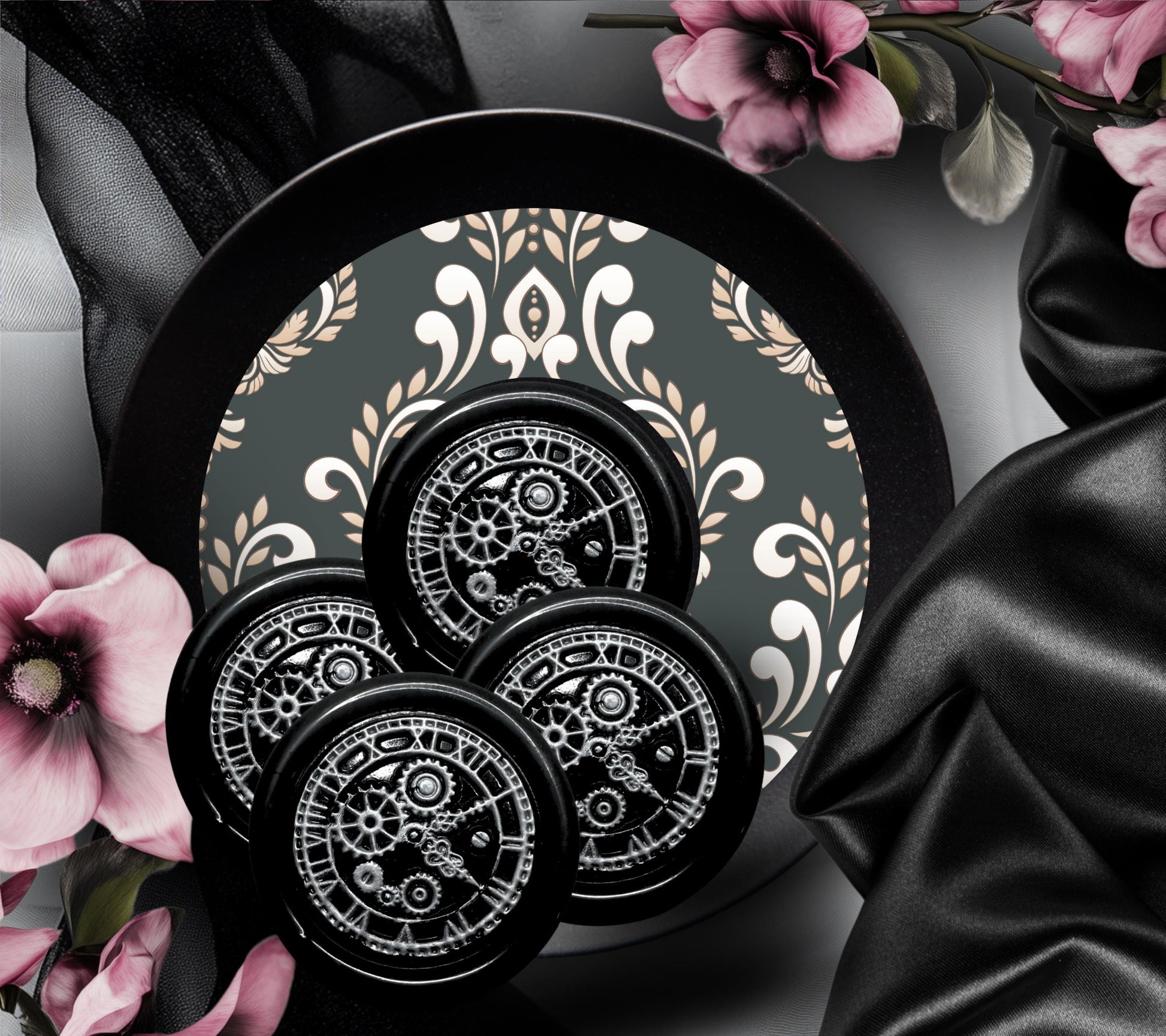 Steampunk Clockwork Wax Seals – Peel & Stick Gothic Stationery Accessory