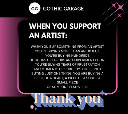 Gothic Horror Girl Sticker: Waterproof Die Cut, Glossy or Holographic