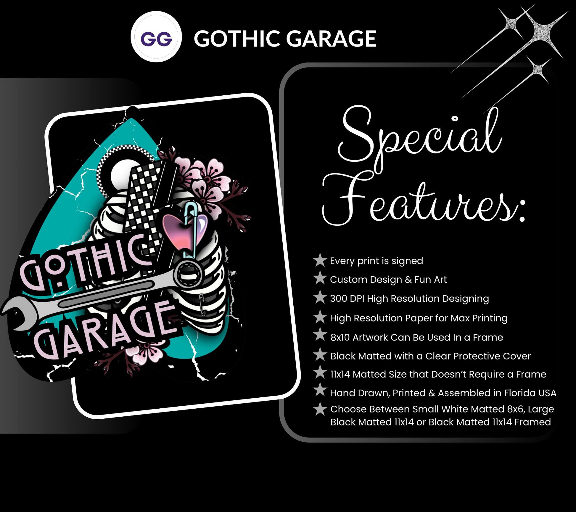 Skeleton Parrot Art Print – Gothic Bird Wall Art, Spooky Tropical Decor