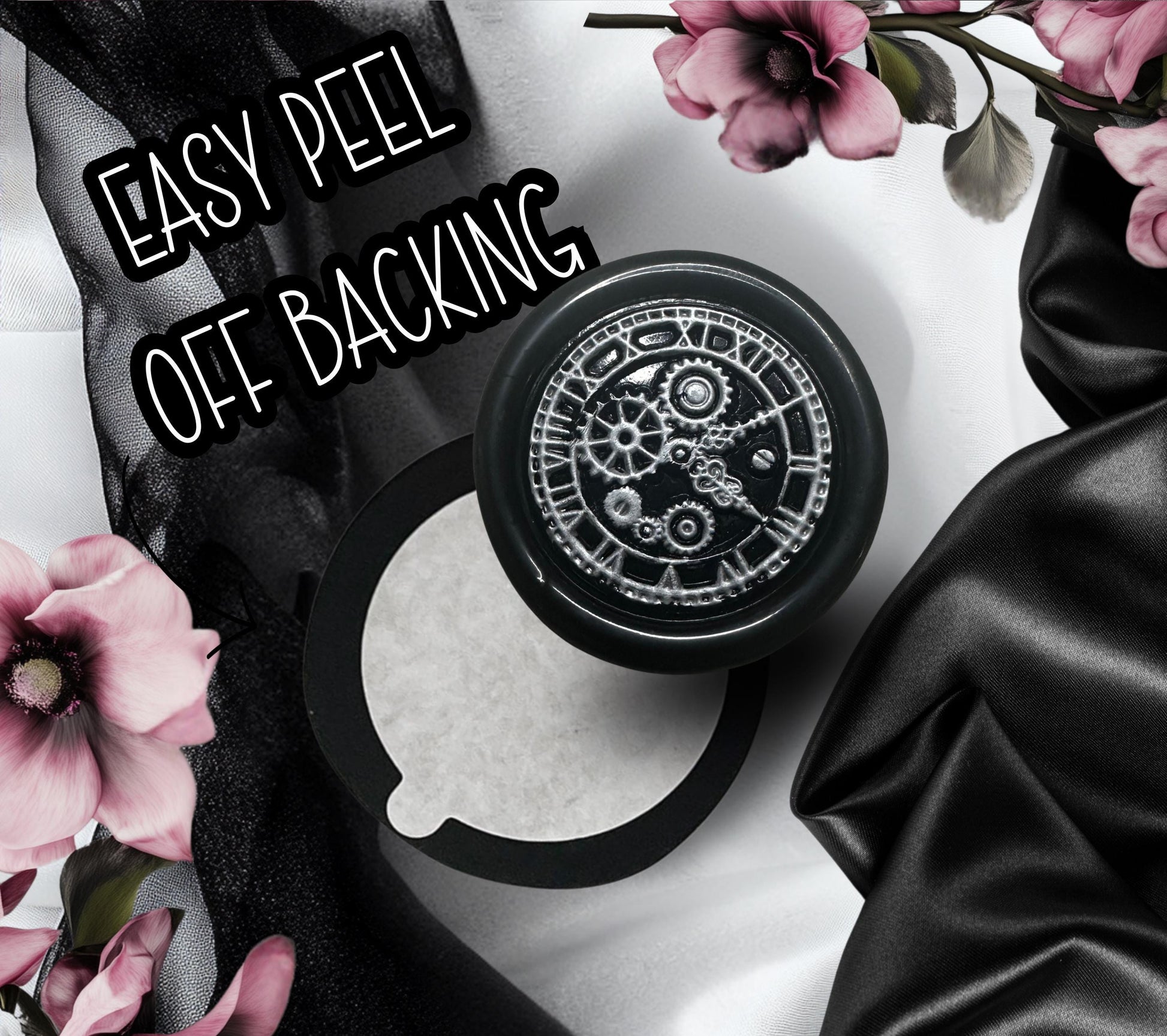 Steampunk Clockwork Wax Seals – Peel & Stick Gothic Stationery Accessory