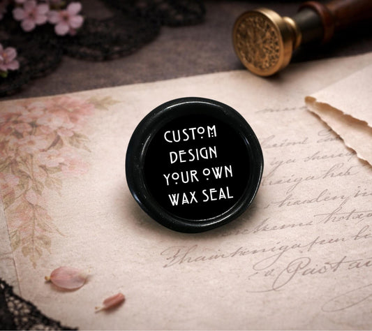 Custom Wax Seal Sticker – Design Your Own Gothic Soy Wax Seal for Invitations, Branding & Gifts