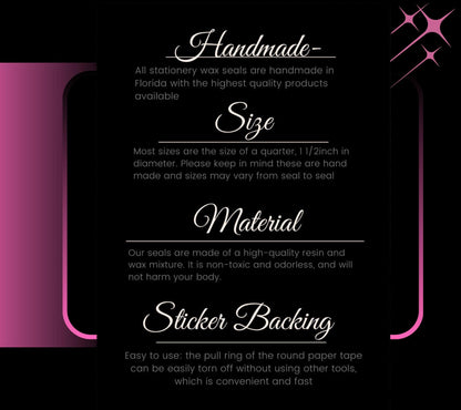 Custom Wax Seal Sticker – Design Your Own Gothic Soy Wax Seal for Invitations, Branding & Gifts