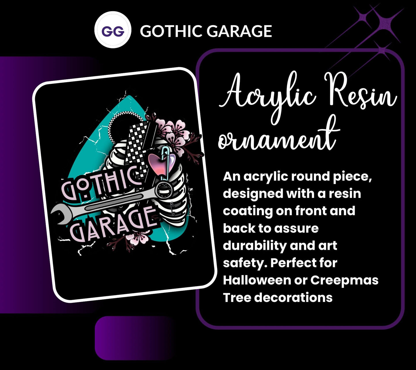 Horror Girl Ornament – Retro Gothic Christmas Decor for Horror Fans & Creepy Creepmas Trees