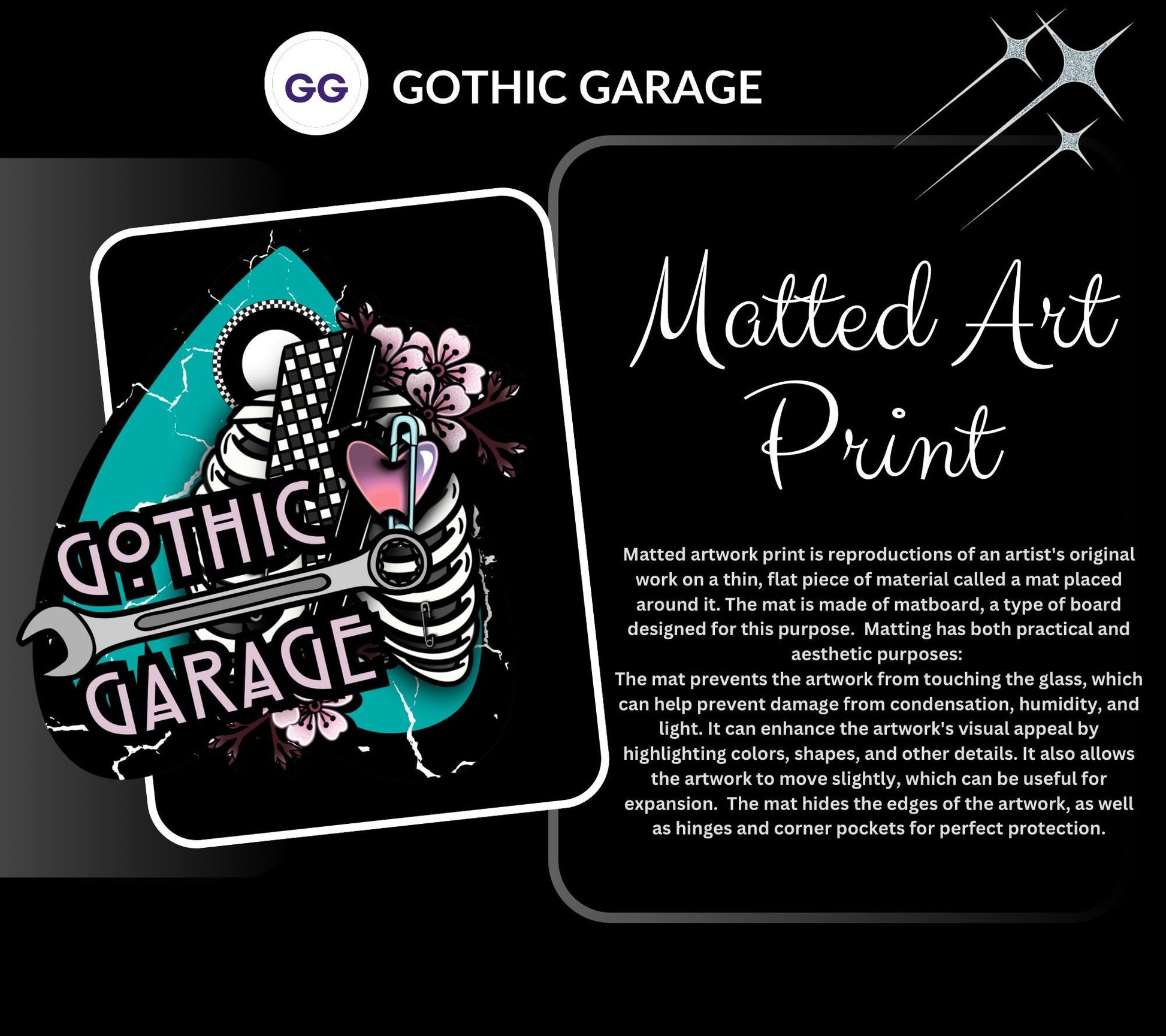 Skeleton Heart Art Print – Gothic Anatomical Wall Art with Dark Florals