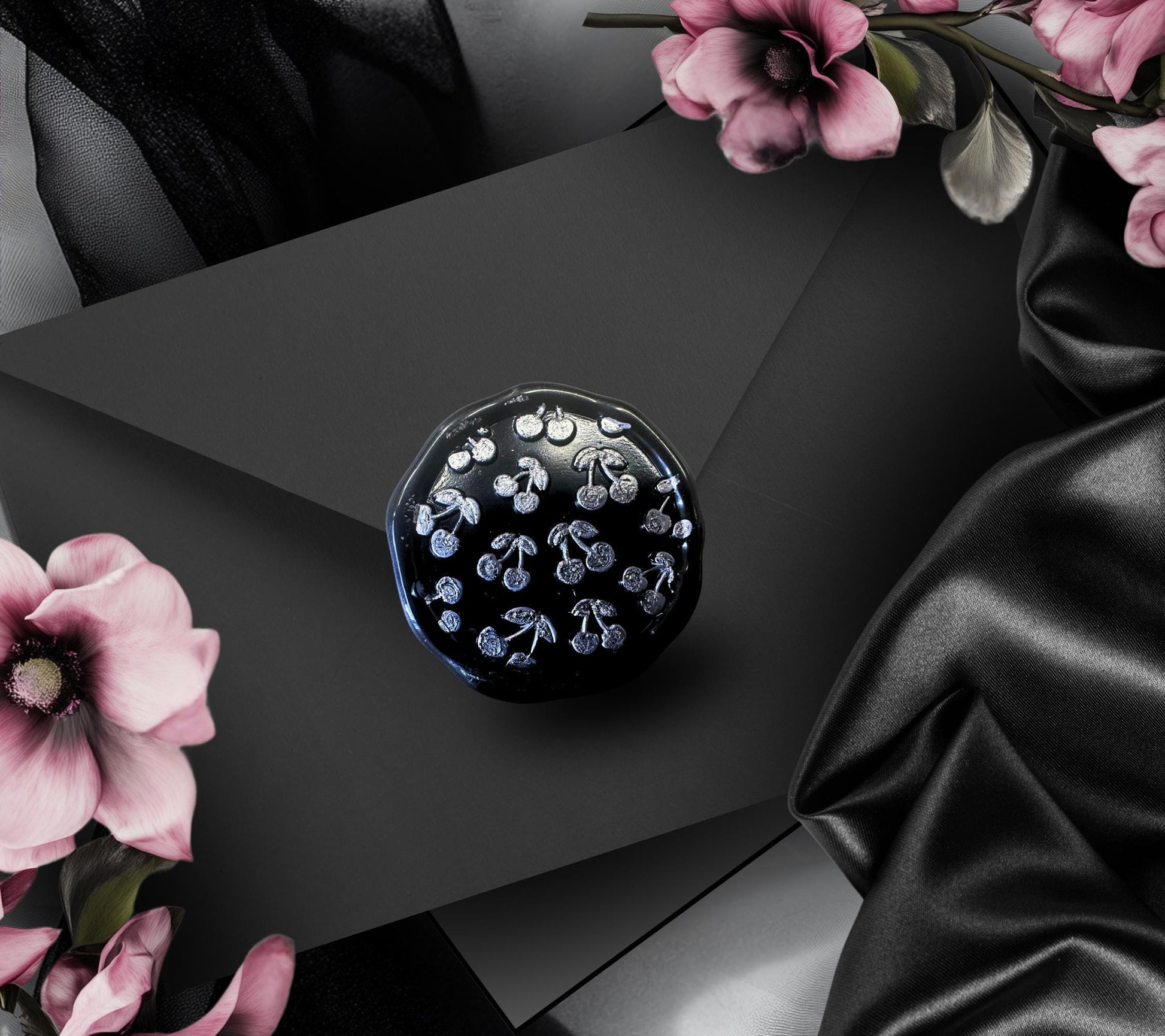 Punk Cherry Wax Seals – Gothic Peel & Stick Wax Seals for Letters and Packaging