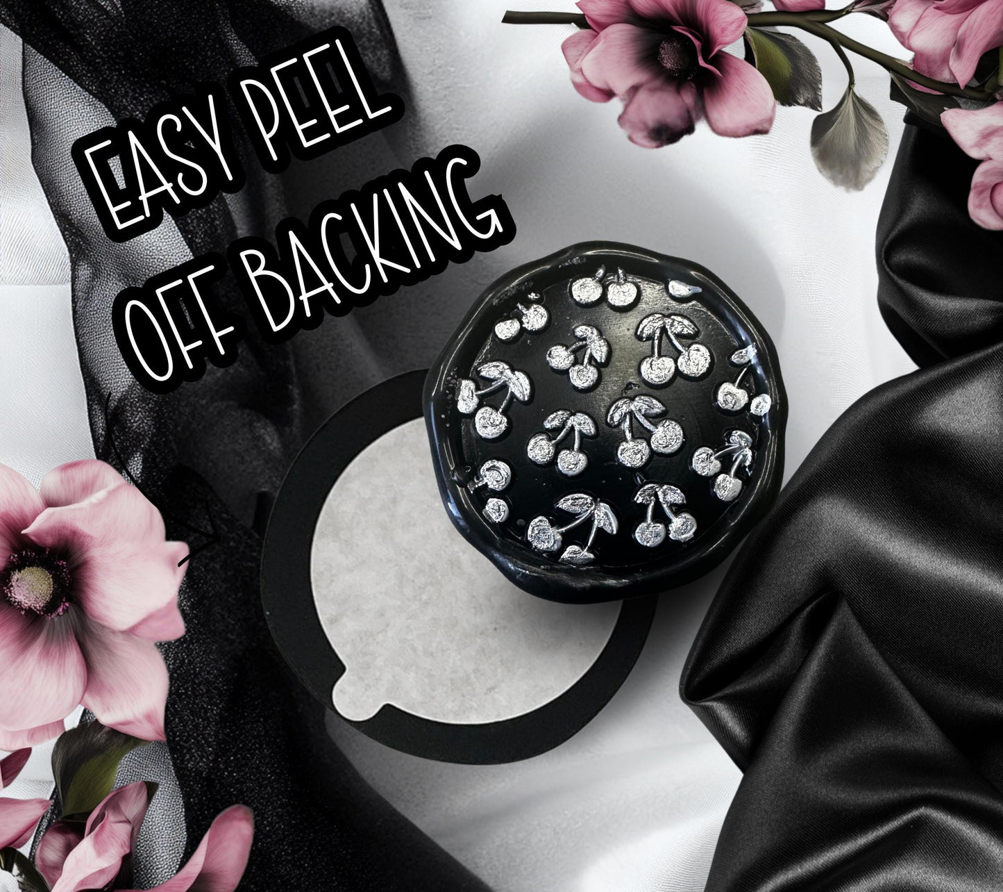 Punk Cherry Wax Seals – Gothic Peel & Stick Wax Seals for Letters and Packaging