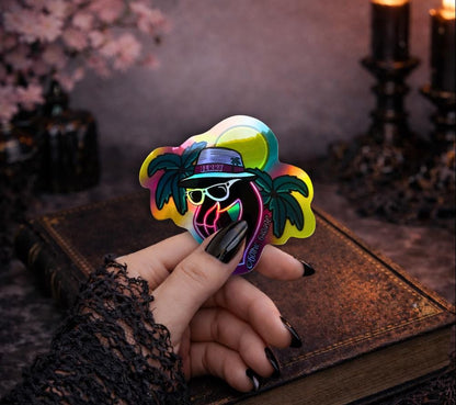 Jerry Flamingo Waterproof Sticker – Beach Goth Vinyl Decal