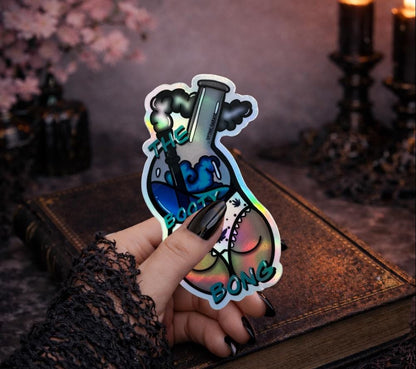 Marijuana Booty Bong- Goth Waterproof Sticker – Where Fun Meets Plant-Powered Vibes! - Perfect for Scrapbooking and Collecting